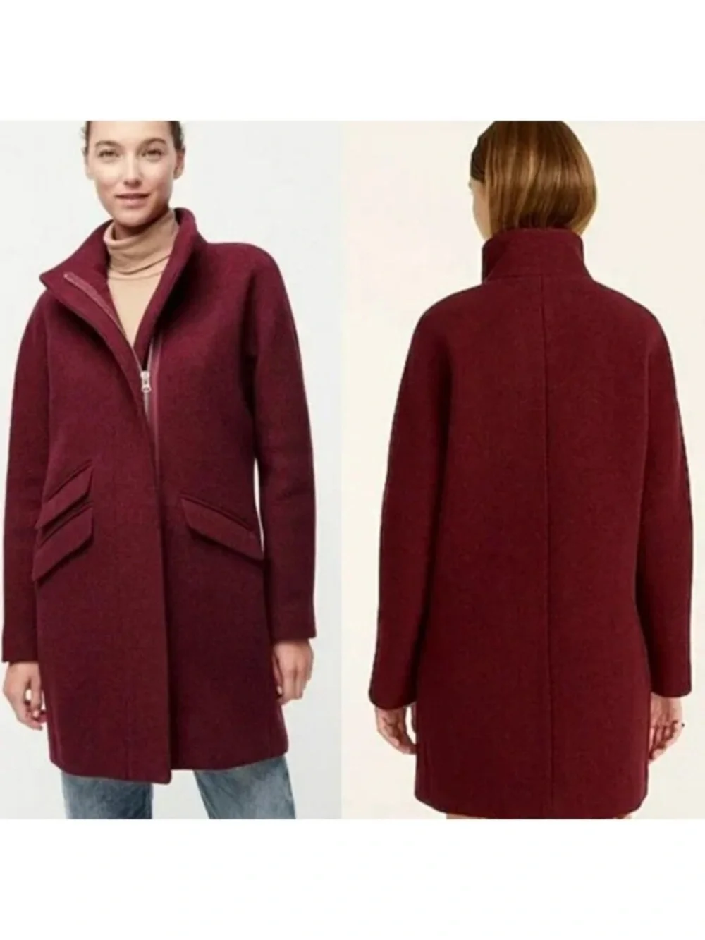 J. Crew Nello Gori Cocoon Coat in Italian Stadium Cloth Wool Blend Jacket - Picture 4 of 8